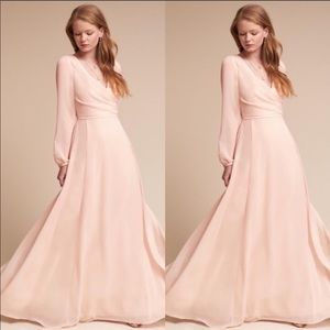 Anthropologie x BHLDN Watters Nova Dress Ice Pink